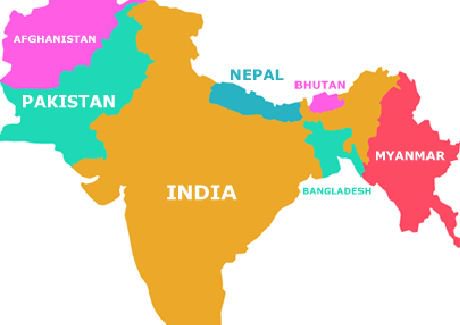 Пакистан бутан. Индия Пакистан Бангладеш на карте. Индия и Непал на карте. Индия и Пакистан на карте. Непал Пакистан.